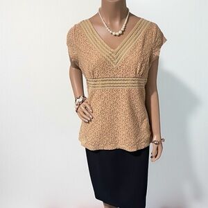 Emma James Tan Lace Blouse☑️